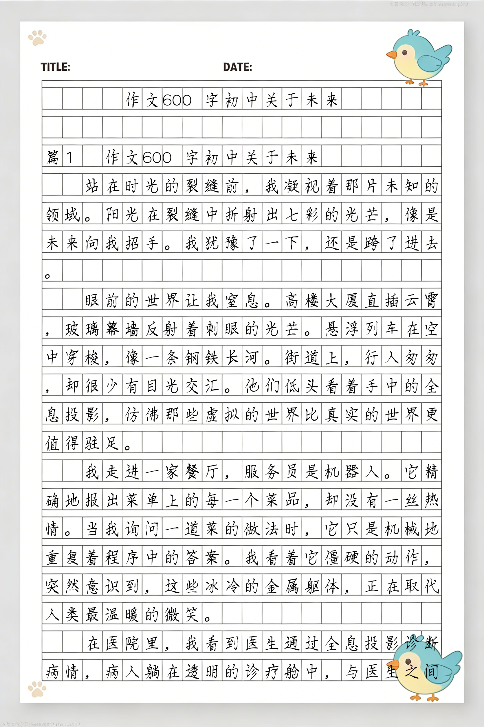 关于未来的作文(关于未来的作文450字) 关于未来的作文(关于未来的作文450字)